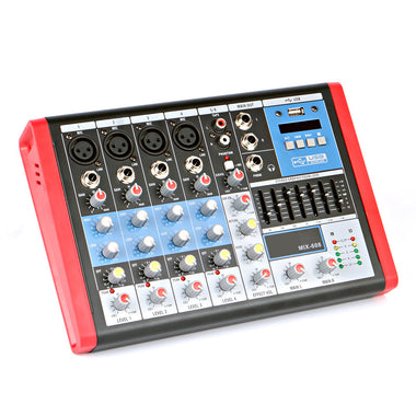 Professional 6 Channel Audio Mixer